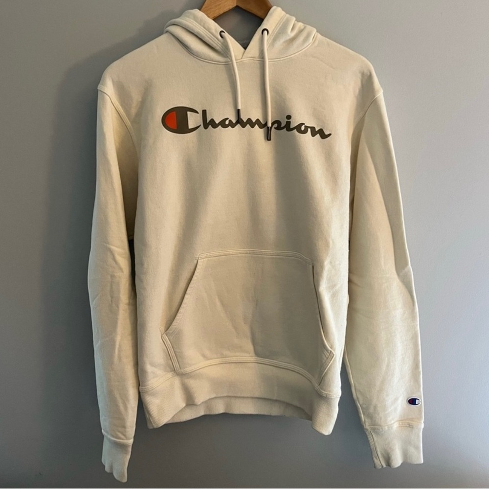 Champion Reverse Weave Script Logo Hoodie Sweatsh… - image 1